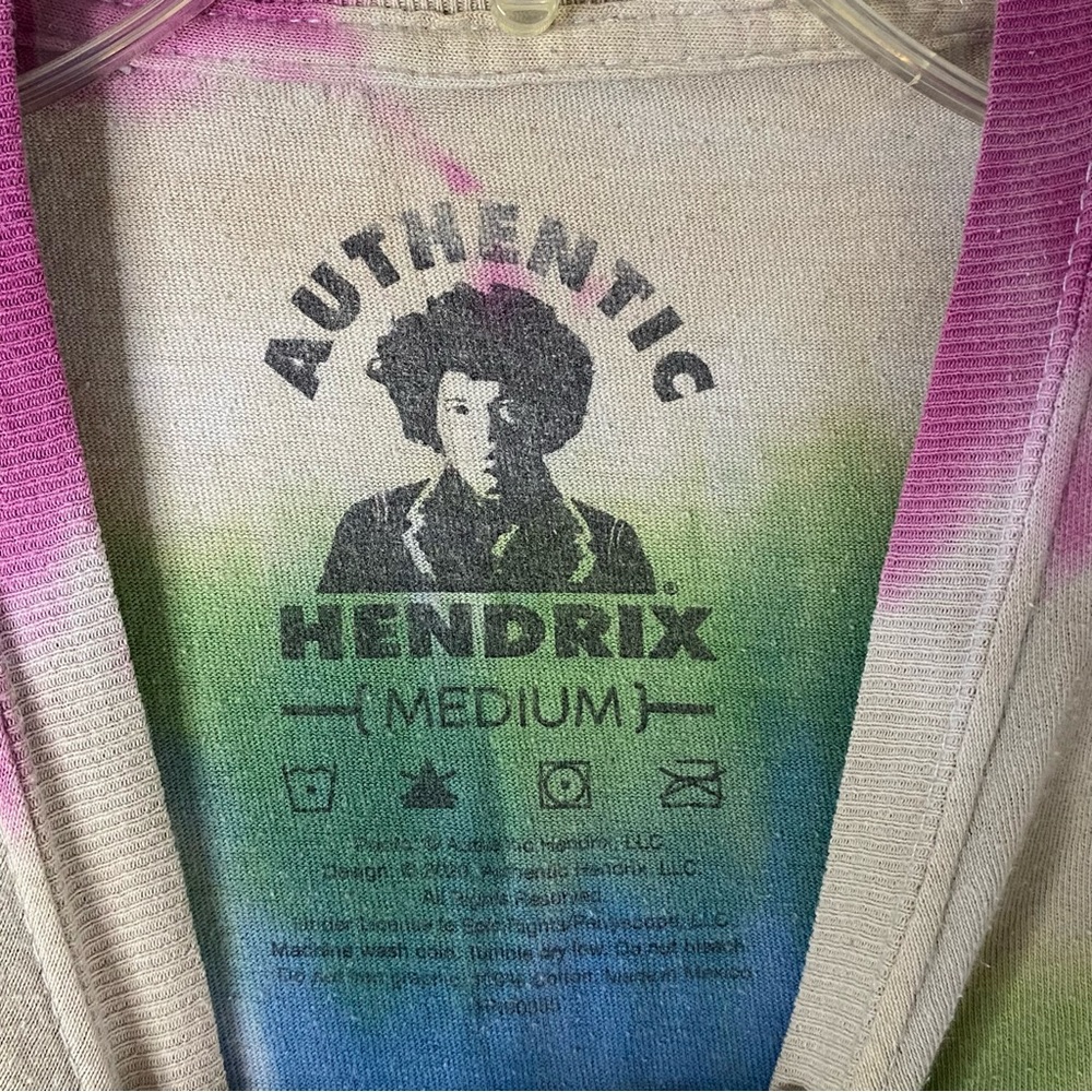 Jimi Hendrix Distressed Tank Top Size M Tye Die DIY Sleeves Cut Out - Picture 4 of 6